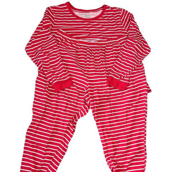 Jammies for your Families Women Stripe Red & White Set of Pajamas Size 1X, Used - Picture 1 of 5